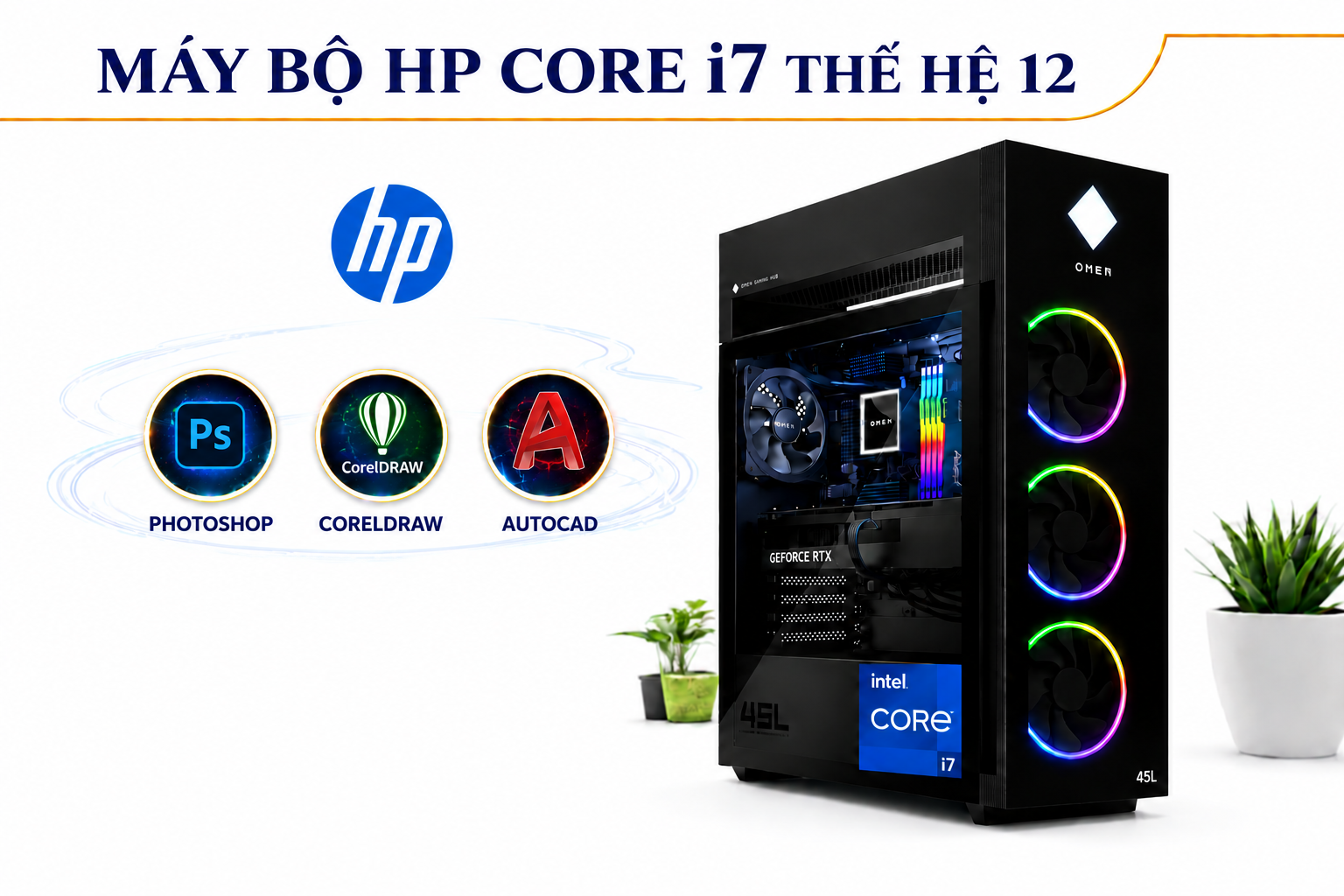HP OMEN 45L Gaming Desktop | Core i7-12700KF | Ram DDR4 32GB | SSD Nvme 512Gb | Quadro P5000 16GB